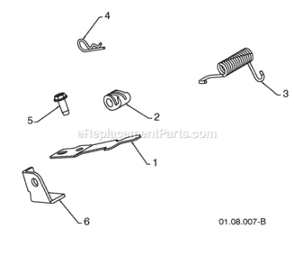 Handles Diagram and Parts List for XT624ES 2010-07 Husqvarna Snow Blower