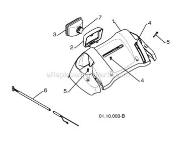 Page P Diagram and Parts List for XT624ES 2010-07 Husqvarna Snow Blower