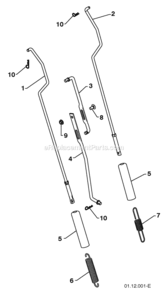 Page Q Diagram and Parts List for XT624ES 2010-07 Husqvarna Snow Blower