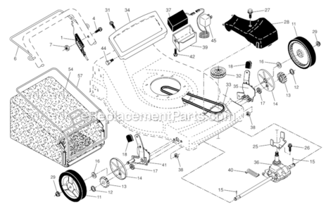 Page B Diagram and Parts List for XT722FE 961430061 Husqvarna Lawn Mower