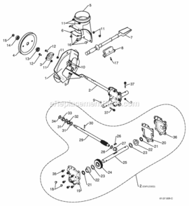 Page B Diagram and Parts List for XT824ES 2009-10 Husqvarna Snow Blower