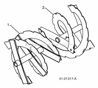 Page E Diagram and Parts List for XT824ES 2009-10 Husqvarna Snow Blower