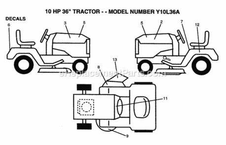 Part Location Diagram of 123658X Husqvarna Decal Warning