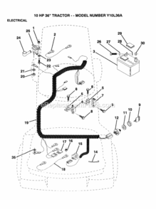 Part Location Diagram of 7552H Husqvarna Sub STD365410