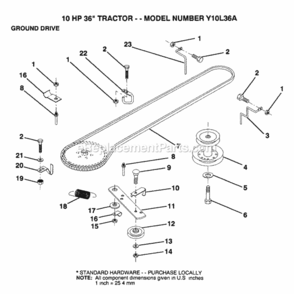 Part Location Diagram of 131205 Husqvarna Sub 532131205