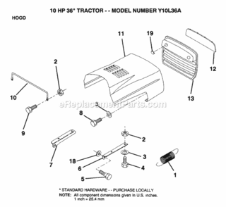 Part Location Diagram of 132918X505 Husqvarna Hood