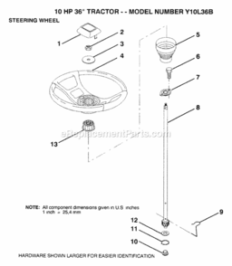 Page N Diagram and Parts List for Y10L36B 1993 Husqvarna Lawn Tractor