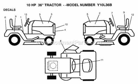 Part Location Diagram of 139141 Husqvarna Decal.Grill.Yardp