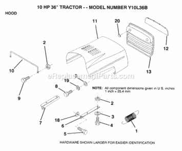 Page I Diagram and Parts List for Y10L36B 1993 Husqvarna Lawn Tractor