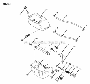 Page B Diagram and Parts List for Y1236C 1991 Husqvarna Lawn Tractor