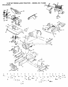Part Location Diagram of 104783X Husqvarna Dash Assembly Lt