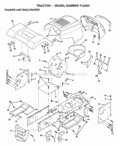 Part Location Diagram of 150127 Husqvarna Air Duct Engine P/L