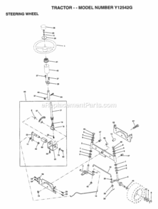 Page I Diagram and Parts List for Y12542G 1999 And Before Husqvarna Lawn Tractor