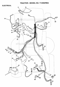 Part Location Diagram of 583673501 Husqvarna CABLE.GRD.6GA/18-In.Black
