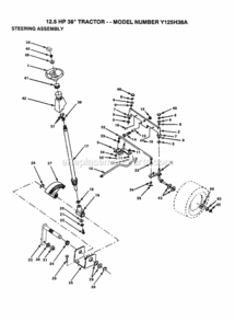 Part Location Diagram of 583665601 Husqvarna Wheel Steering