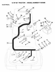 Part Location Diagram of 136849 Husqvarna Sub 136850
