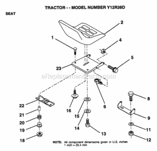 Page L Diagram and Parts List for Y12R38D 1995 Husqvarna Lawn Tractor