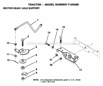 Page M Diagram and Parts List for Y12R38D 1995 Husqvarna Lawn Tractor