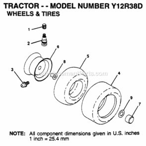 Page Q Diagram and Parts List for Y12R38D 1995 Husqvarna Lawn Tractor