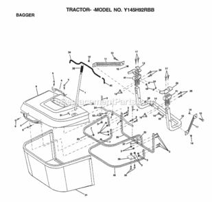 Page A Diagram and Parts List for Y145H92RBB 1999 And Before Husqvarna Lawn Tractor