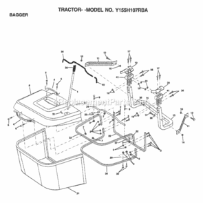 Page A Diagram and Parts List for Y155H107RBA 1999 And Before Husqvarna Lawn Tractor