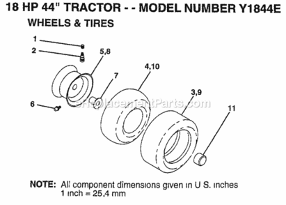 Part Location Diagram of 106228X417 Husqvarna Rim Assembly, Front