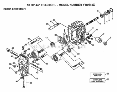 Page G Diagram and Parts List for Y18H44C 1993 Husqvarna Lawn Tractor
