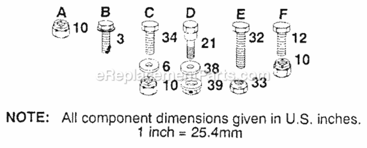 Page B Diagram and Parts List for YC12538A 1991 Husqvarna Lawn Tractor