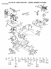 Part Location Diagram of 104613X Husqvarna Sub 147717