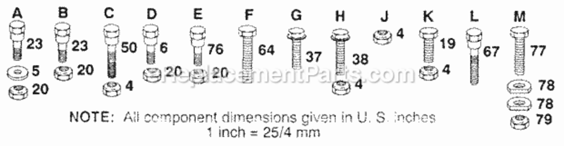 Page H Diagram and Parts List for YC12538A 1991 Husqvarna Lawn Tractor