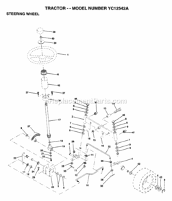 Page I Diagram and Parts List for YC12542A 1995 Husqvarna Lawn Tractor