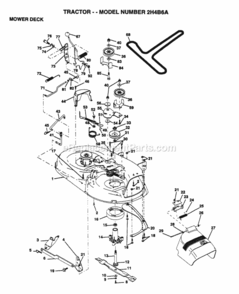 Page B Diagram and Parts List for YC125H42B 1994 Husqvarna Lawn Tractor