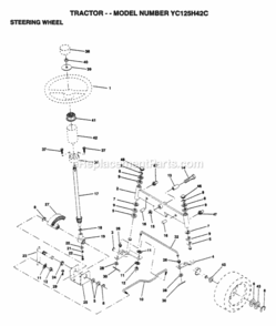 Page I Diagram and Parts List for YC125H42C 1995 Husqvarna Lawn Tractor