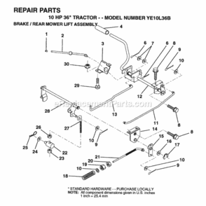 Part Location Diagram of 131656 Husqvarna Sub 136225
