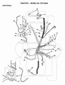Part Location Diagram of 4014J Husqvarna Cable, Starter