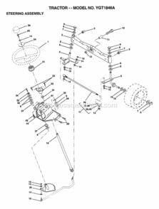 Page I Diagram and Parts List for YGT1846A 1998 Husqvarna Lawn Tractor