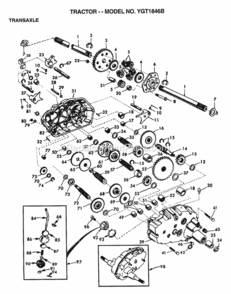 Page J Diagram and Parts List for YGT1846B 1999 Husqvarna Lawn Tractor