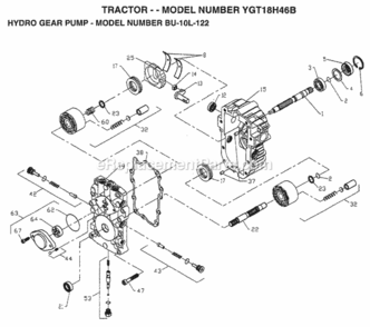 Page F Diagram and Parts List for YGT18H46B 1998 Husqvarna Lawn Tractor