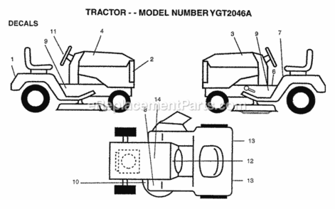 Part Location Diagram of 156834 Husqvarna Decal-Oper,Gear D