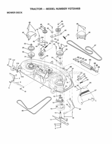 Page F Diagram and Parts List for YGT2046B 1998 Husqvarna Lawn Tractor