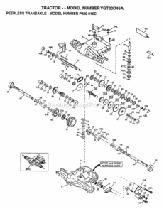 Page H Diagram and Parts List for YGT20D46A 1997 Husqvarna Lawn Tractor