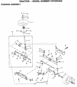Page I Diagram and Parts List for YGT20H46A 1999 Husqvarna Lawn Tractor
