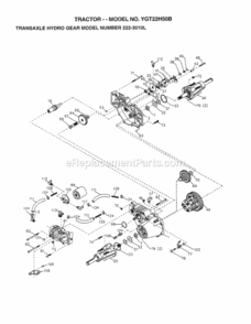 Page J Diagram and Parts List for YGT22H50B 1998 Husqvarna Lawn Tractor