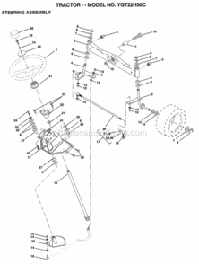 Page I Diagram and Parts List for YGT22H50C 1998 Husqvarna Lawn Tractor