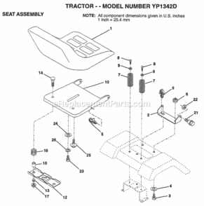 Page I Diagram and Parts List for YP1342D 1998 Husqvarna Lawn Tractor