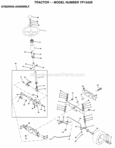 Page I Diagram and Parts List for YP1342E 1999 Husqvarna Lawn Tractor