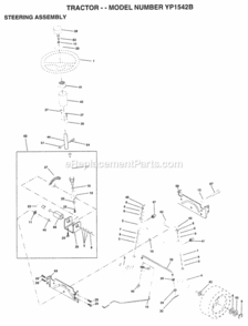 Page J Diagram and Parts List for YP1542B 1998 Husqvarna Lawn Tractor