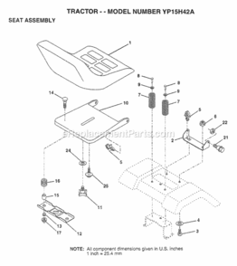 Page I Diagram and Parts List for YP15H42A 1997 Husqvarna Lawn Tractor