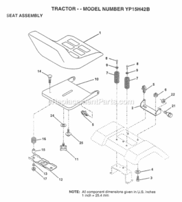 Page I Diagram and Parts List for YP15H42B 1997 Husqvarna Lawn Tractor