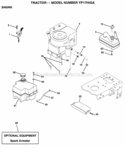 Part Location Diagram of 137351 Husqvarna Muffler Lt